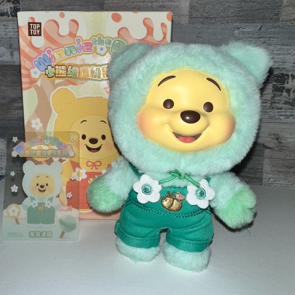 Winnie The Pooh TopToy Plush Pendant Blind Box- Mint Breeze